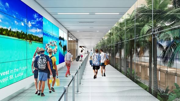Immigration hall render
